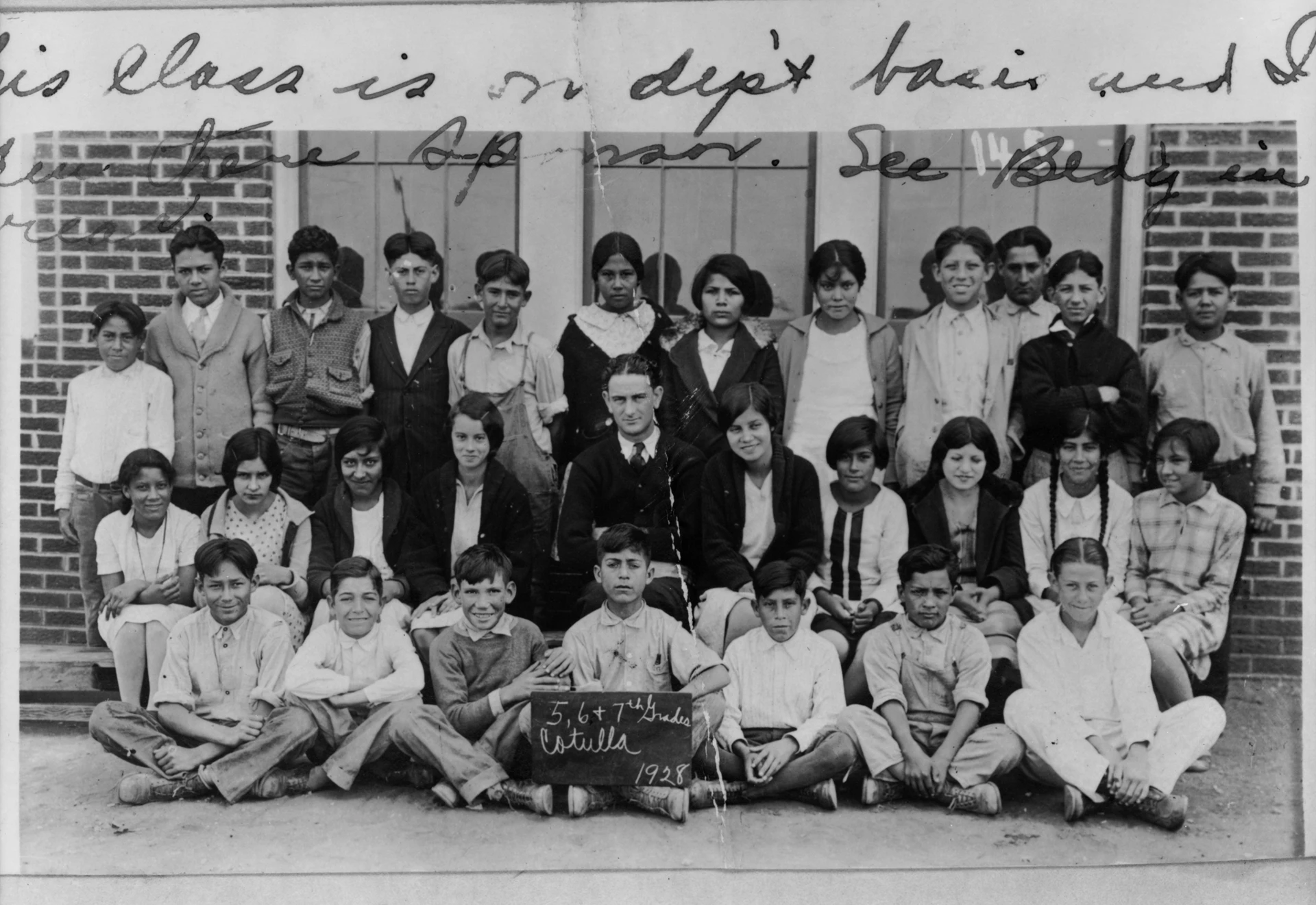 Lyndon B. Johnson and his Welhausen School students in Cotulla, circa 1928